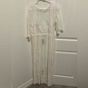 White lace kimono/coverup